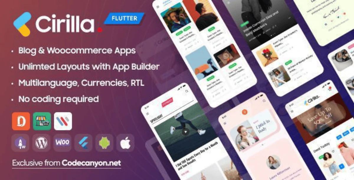 Cirilla – Multipurpose Flutter App For WordPress & Woocommerces
