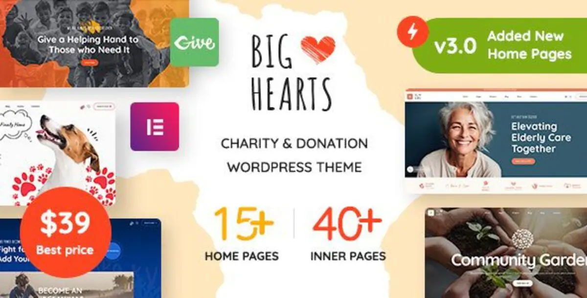BigHearts   – Charity & Donation WordPress Themes 1