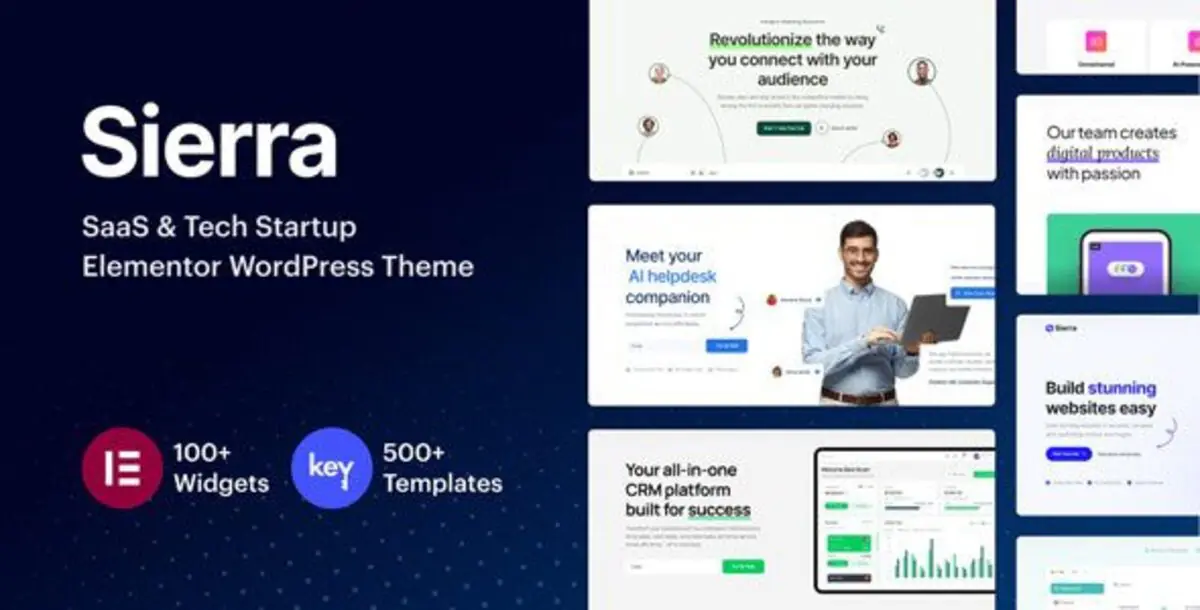 Sierra – SaaS & Tech Startup Elementor WordPress Themes 1