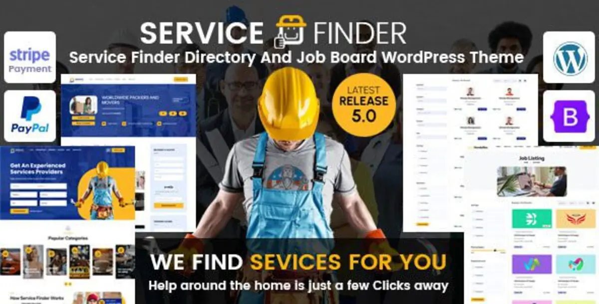 Service Finder  – Directory and Job Board WordPress Themes