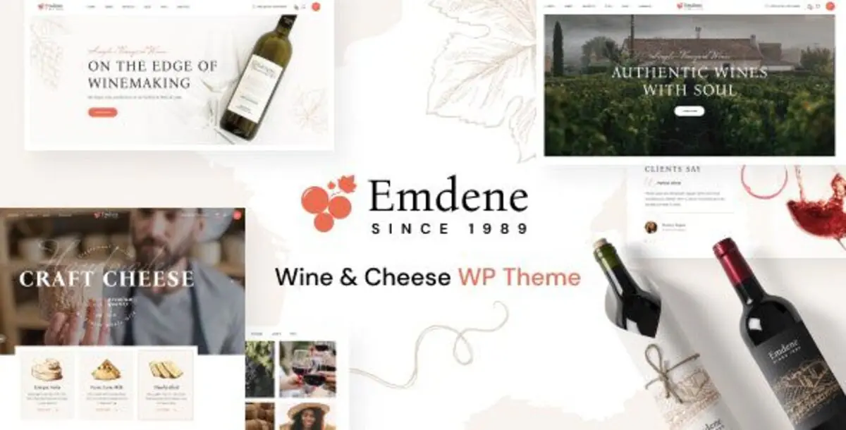 Emdene – Wine & Cheese WordPress Themes 1