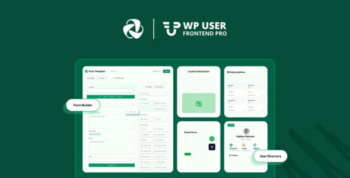 WP User Frontend Pro – Ultimate Frontend Solution For WordPress plugins