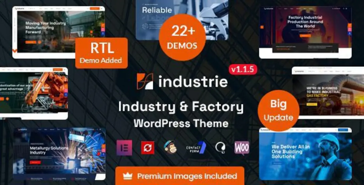 Industrie   – Factory & Industry WordPress Themes