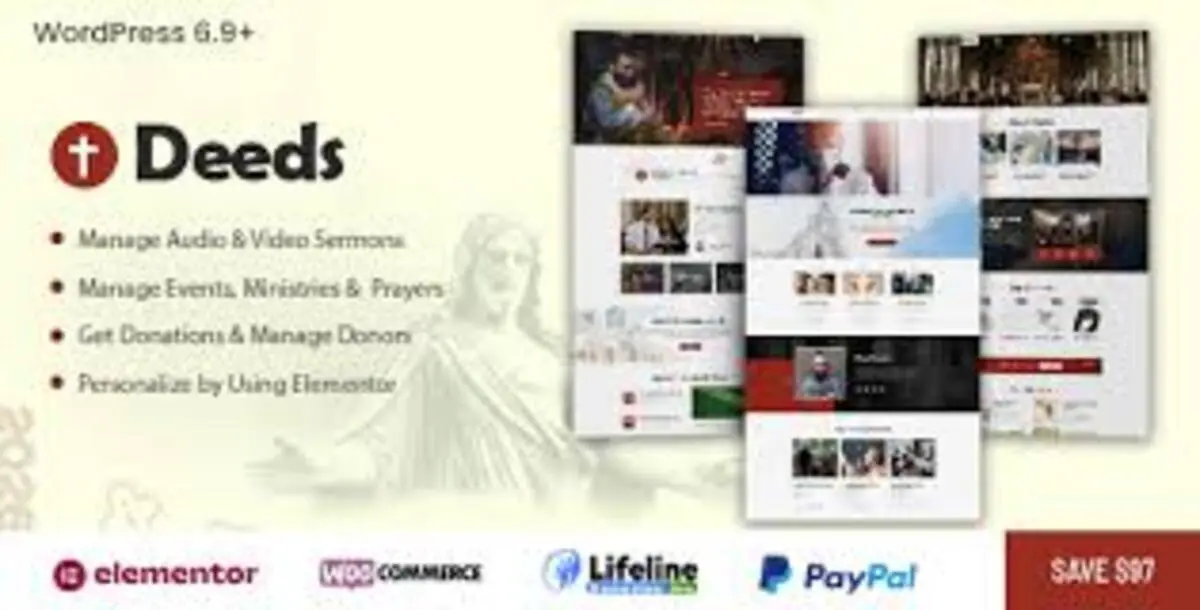 Deeds 10.9 – The Best Church WordPress Themes 1