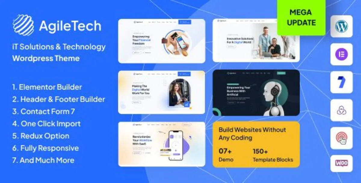 Agiletech  – IT Solutions Service Technology Saas Software Startup WordPress Themes